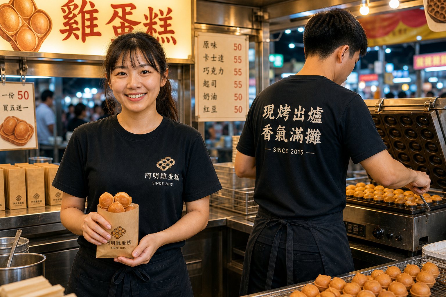 雞蛋糕攤位制服方向